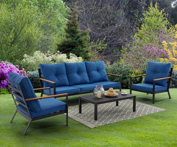Dresden Metal 4 - Person Seating Group with Cushions